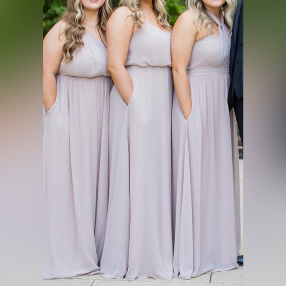 Bridesmaid Dress - Birdy Grey - Taupe - Size Large - Picture 7 of 8